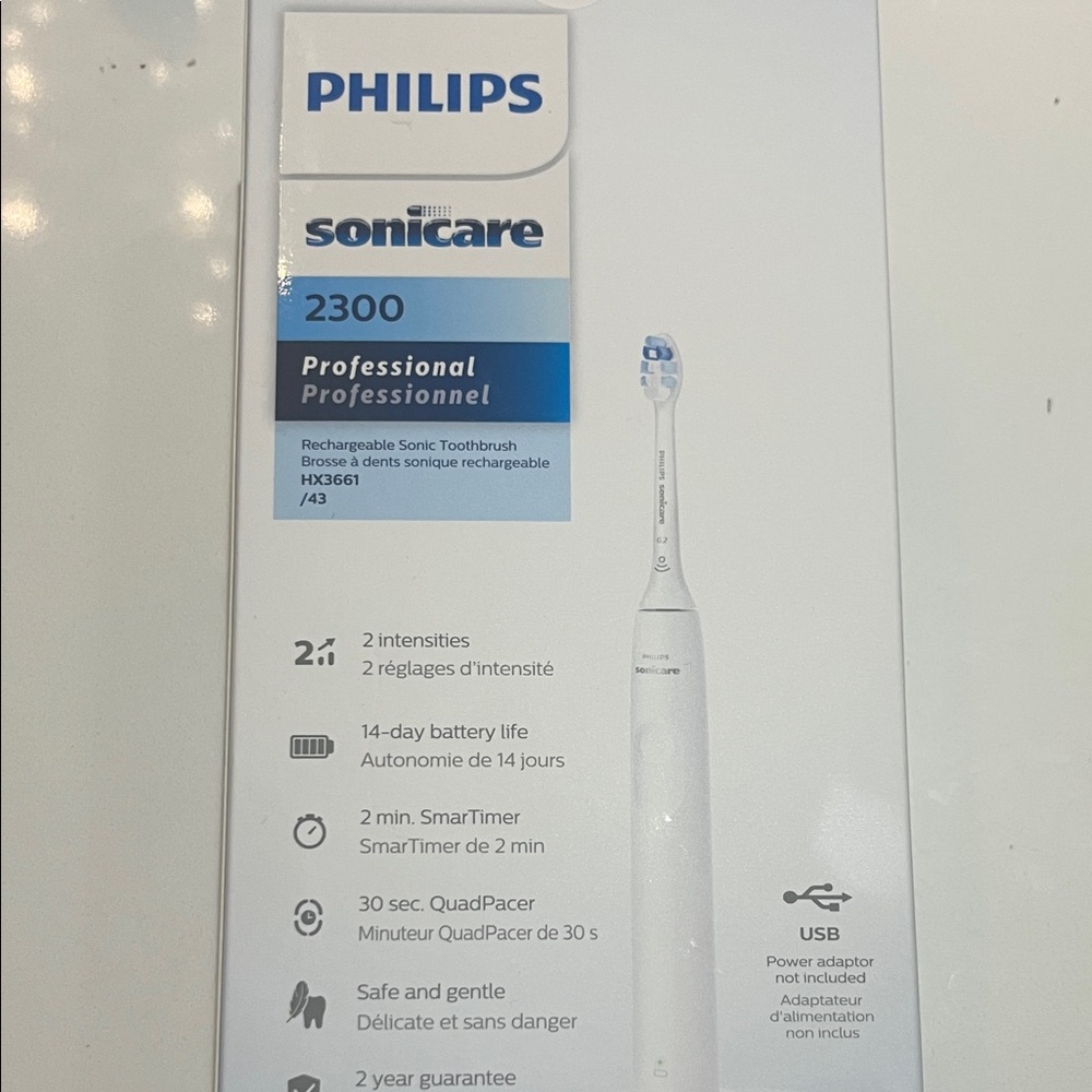 Philips Sonicare 2300 Rechargeable Toothbrush - White Brand new box is sealed